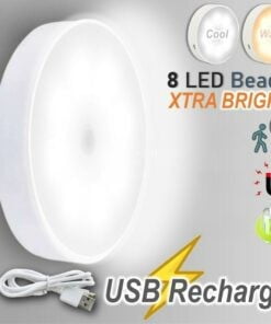 Lampe LED Spot sans fil rechargeable par USB avec capteur de mouvement intelligent et automatique