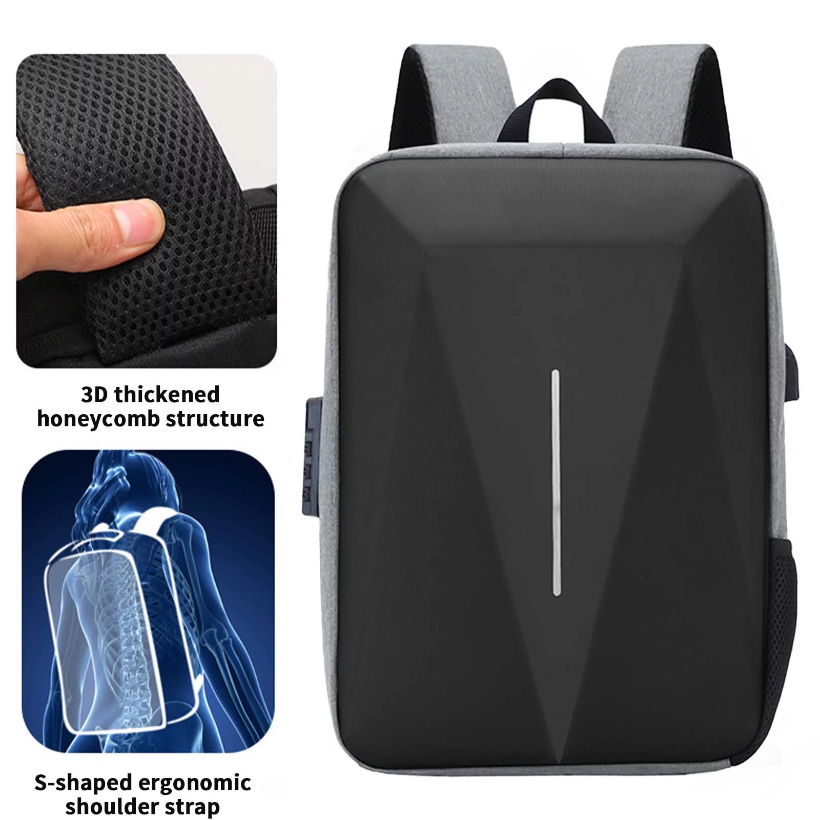 Apex – 3en1 Sac à dos 25L de chargement USB pour ordinateur portable étanche voyage