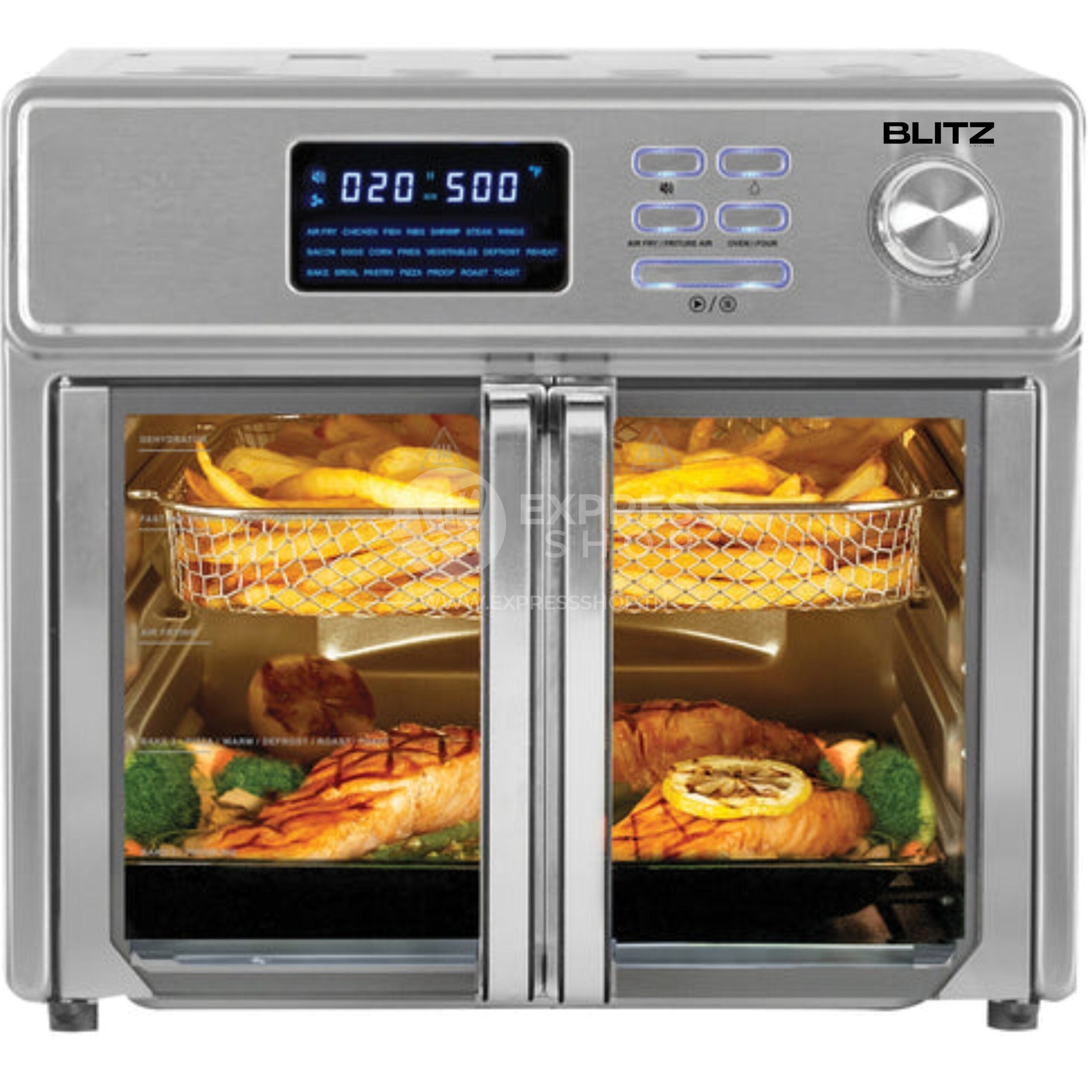 BLITZ GMAX  Friteuse à air numérique de 25 litres avec 9 accessoires et Puissance de 2600W (USA Quality)