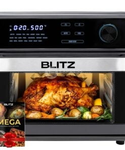 BLITZ -  MEGA 3en1 Air Fryer , Four et micro-ondes 15 Litres Avec 22 Programmes Intelligents et Puissance de 2600W (USA Quality)