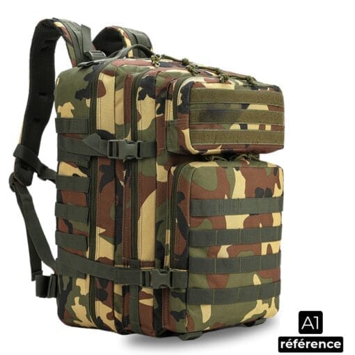 Atlas – Sac À Dos Tactiques Militaire Avec Grande Capacité 50L Et Absorption Des Chocs