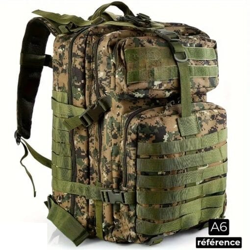 Atlas – Sac À Dos Tactiques Militaire Avec Grande Capacité 50L Et Absorption Des Chocs