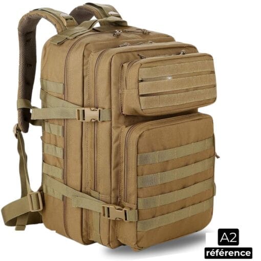 Atlas – Sac À Dos Tactiques Militaire Avec Grande Capacité 50L Et Absorption Des Chocs