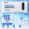 Blitz - 2en1 mini climatiseur froid chaud Mural Portable Intelligent Télécommande Et Ecran tactile Étanche