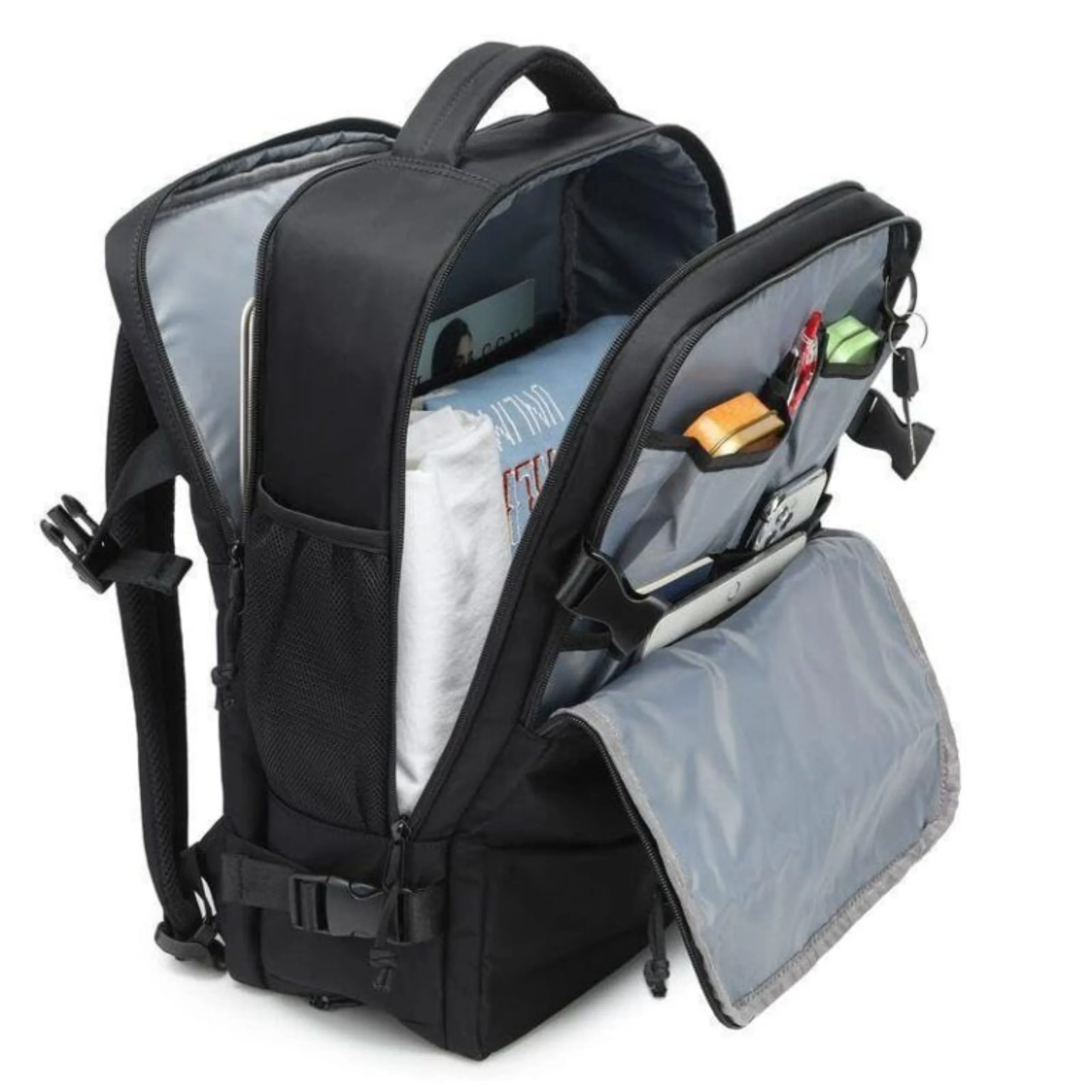 Sac à Dos Métallisé Imprimé Rose - Pour Ordinateur Portable Jusqu'à 17" - Toile Polyester 340g - Bretelles Réglables - Idéal école, Voyage, Sport