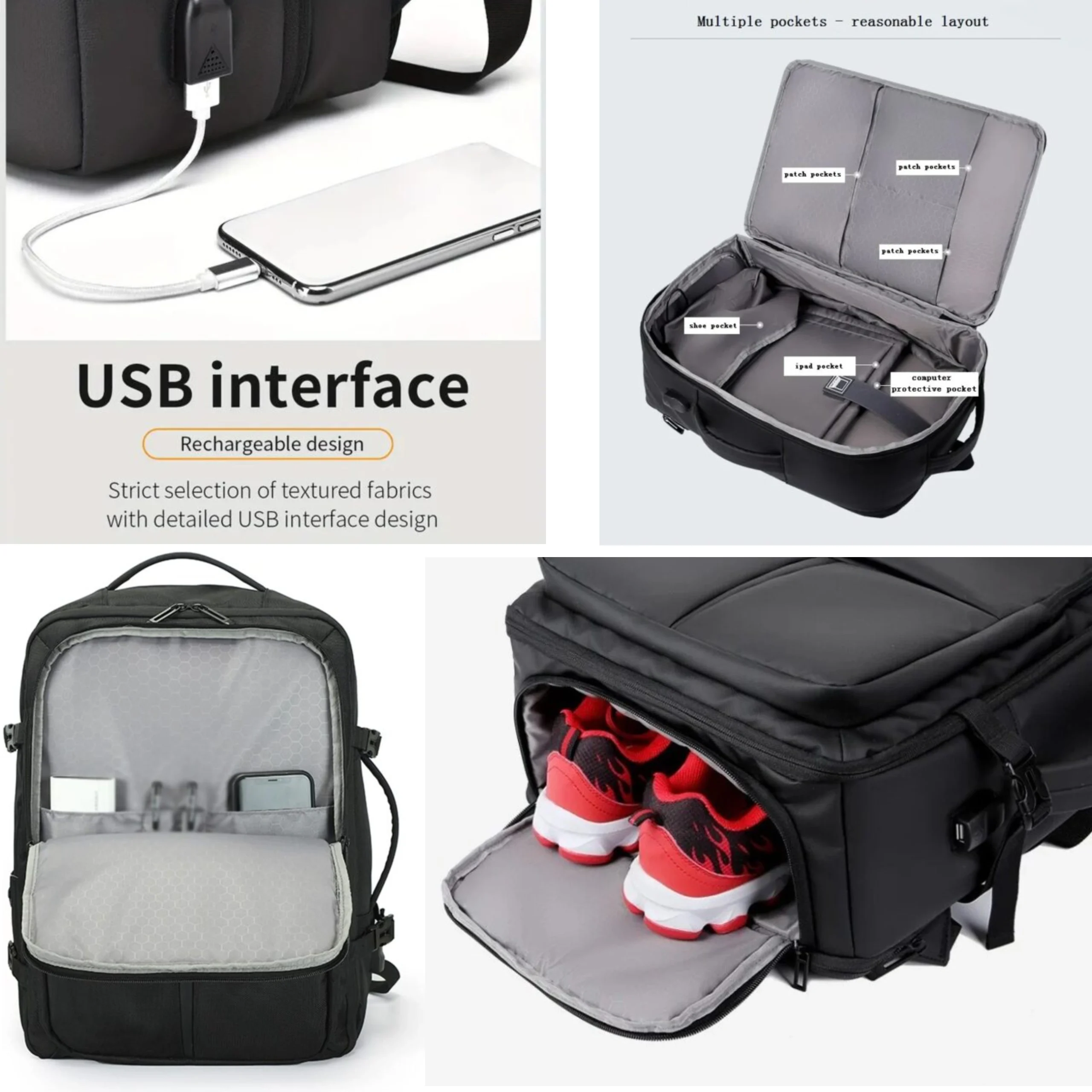 Venture BearBags® – Sac À Dos Professionnel 4-En-1 45L Extensible Étanche Avec Chargement USB