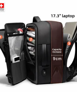 Venture  – Sac À Dos 4-En-1 Extensible Ordinateur Professionnel 45L Étanche Chargement USB Homme Femme