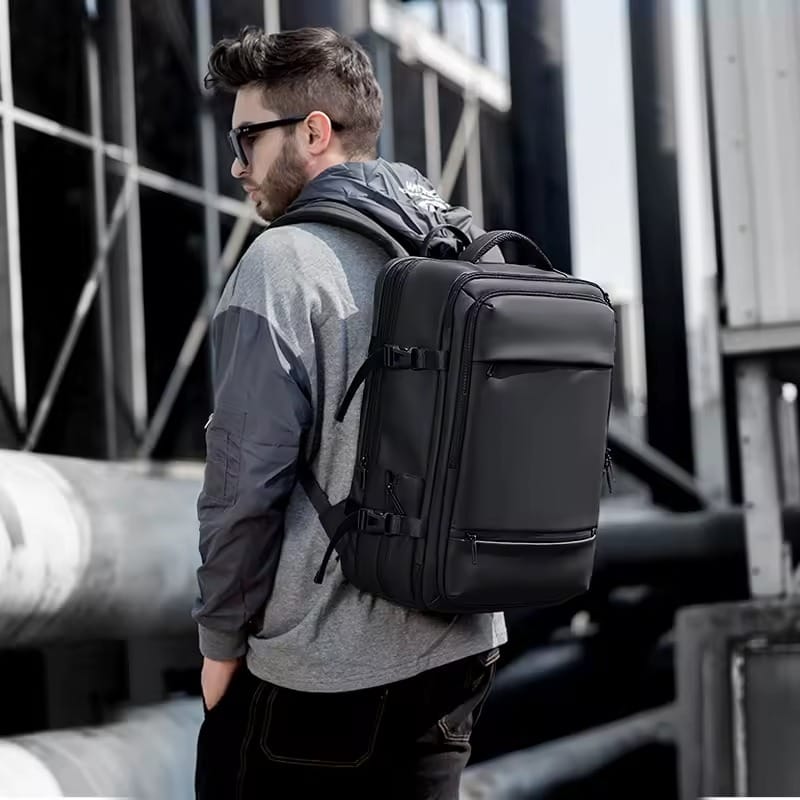 Venture – Sac À Dos 4-En-1 Extensible Ordinateur Professionnel 45L Étanche Chargement USB Homme Femme