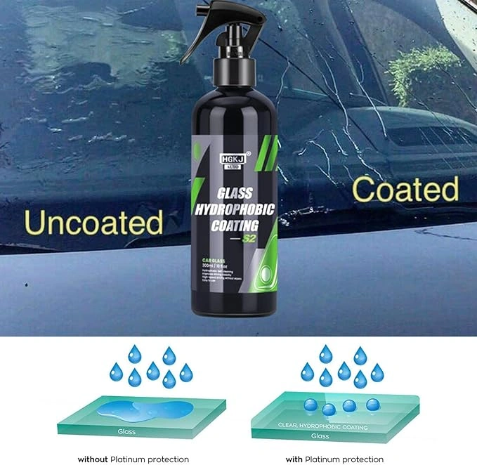 HGKJ® S2 - Revêtement Nano protecteur céramique nano-hydrophobe Vision claire pour Pare-Brise anti-pluie