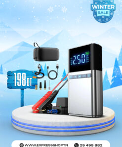 Blitz® - 4En1 Démarreur de voiture, Pompe à Air Boîte 2000 A 12 V chargeur portable LED essence diesel