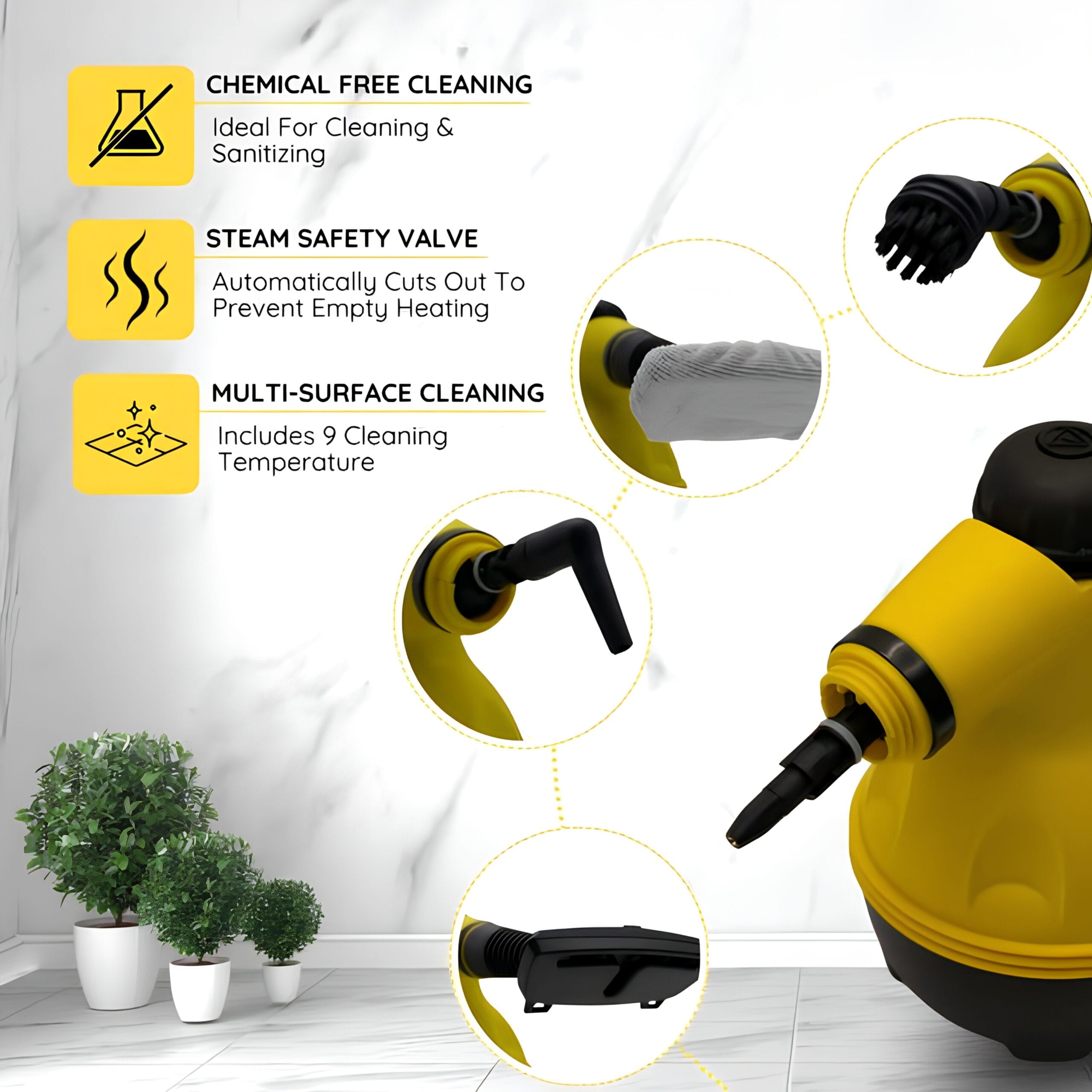 Blitz® – 9-in-1 Portable Handheld Steam Cleaner | Multifunction High-Pressure Eco-Friendly Cleaning - Tunisie
