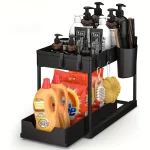 Organisateur Sous Évier 2 Niveaux Avec Tiroirs Coulissants – Rangement Cuisine & Salle De Bain Multifonction