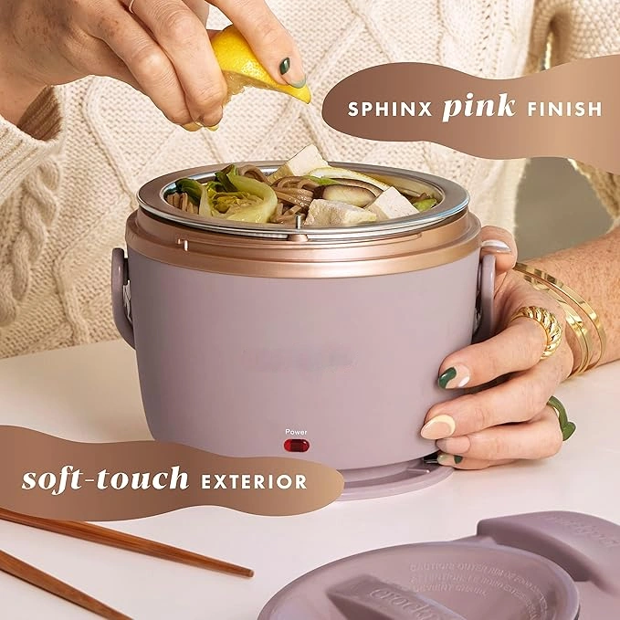 2 En 1 Lunch Box Et Chauffe-Repas Électrique Portable Et Compact pour Bureau & Déplacements