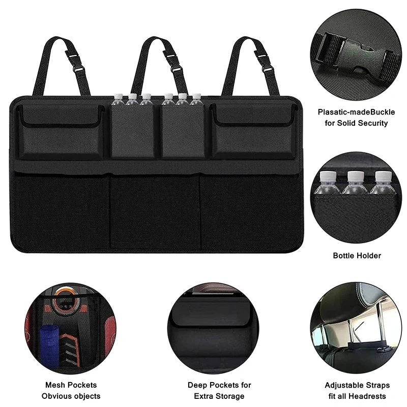 Sac de Rangement Voiture Suspendu Multi-Poches Et Polyvalent Pratique Pour Voyages Et Quotidien