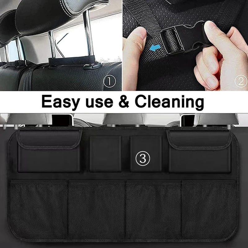 Sac de Rangement Voiture Suspendu Multi-Poches Et Polyvalent Pratique Pour Voyages Et Quotidien