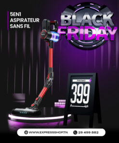 Blitz® 5-en-1 Aspirateur Sec & Eau Sans Fil – 1500 W Puissant, Léger, Silencieux avec Détecteur de Microbes