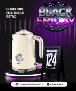 Blitz® - Bouilloire Électrique Rétro En Acier Inoxydable À Ébullition Rapide De 2200 W Et Capacité De 1,7L