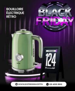 Blitz® - Bouilloire Électrique Rétro En Acier Inoxydable À Ébullition Rapide De 2200 W Et Capacité De 1,7L (Vert Vintage)