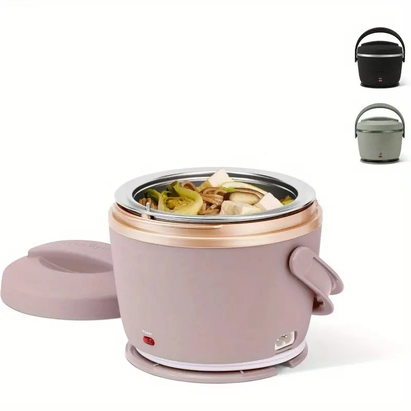2 En 1 Lunch Box Et Chauffe-Repas Électrique Portable Et Compact pour Bureau & Déplacements