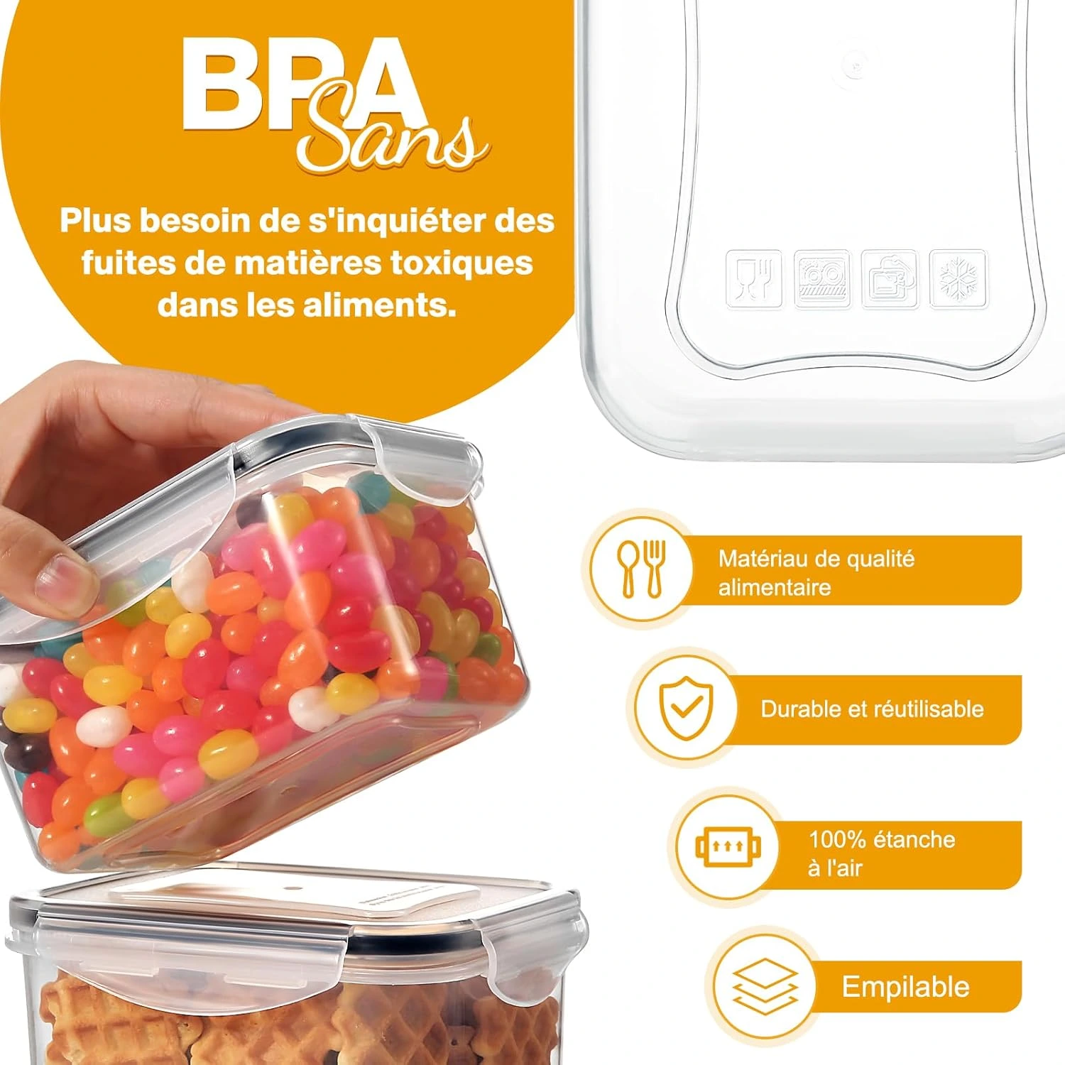 Blitz® - Ensemble de 24 Boîtes De Conservation Hermétiques Alimentaires Sans BPA Pour Un Rangement Idéal