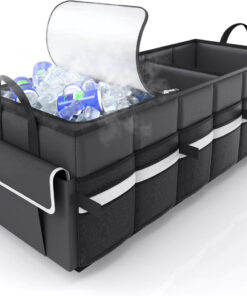 5en1 Organiseur Coffre  double couche Pliable Robuste Avec Poignées & Poches 69 L