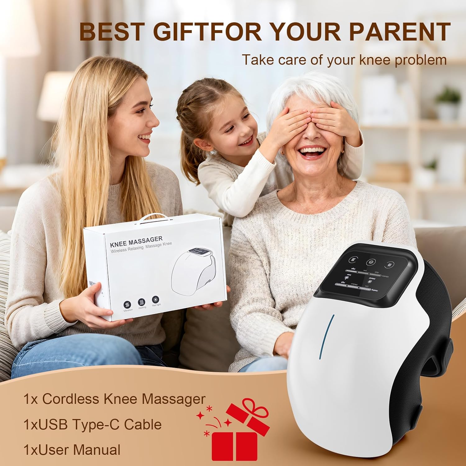 Masseur Intelligent 5en1 Sans Fil – Chauffant & Vibrant, 9 Modes d’Électrothérapie pour Soulager les Douleurs Articulaires