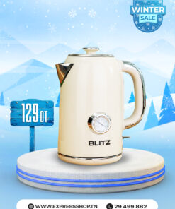 Blitz® - Bouilloire Électrique Rétro En Acier Inoxydable À Ébullition Rapide De 2200 W Et Capacité De 1,7L