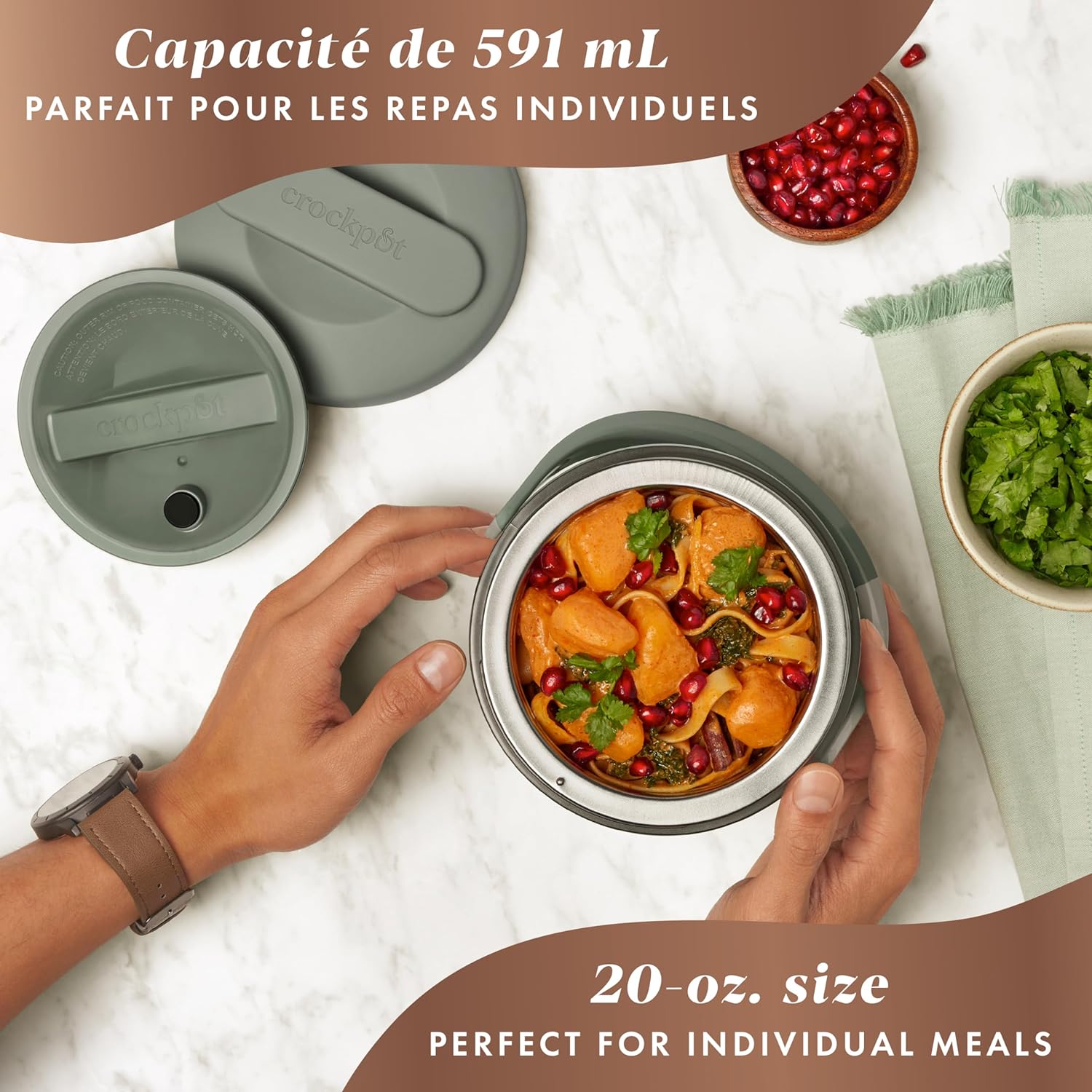 4 En 1 Lunch Box Et Chauffe-Repas Électrique Portable Et Compact pour Bureau Déplacements
