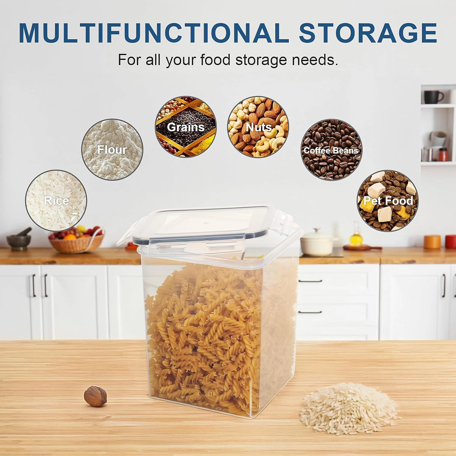 Blitz® - 4 Boîtes de Conservation Alimentaires 5,2 L Pour Cuisine & Garde-Manger Sans BPA Et Étanches