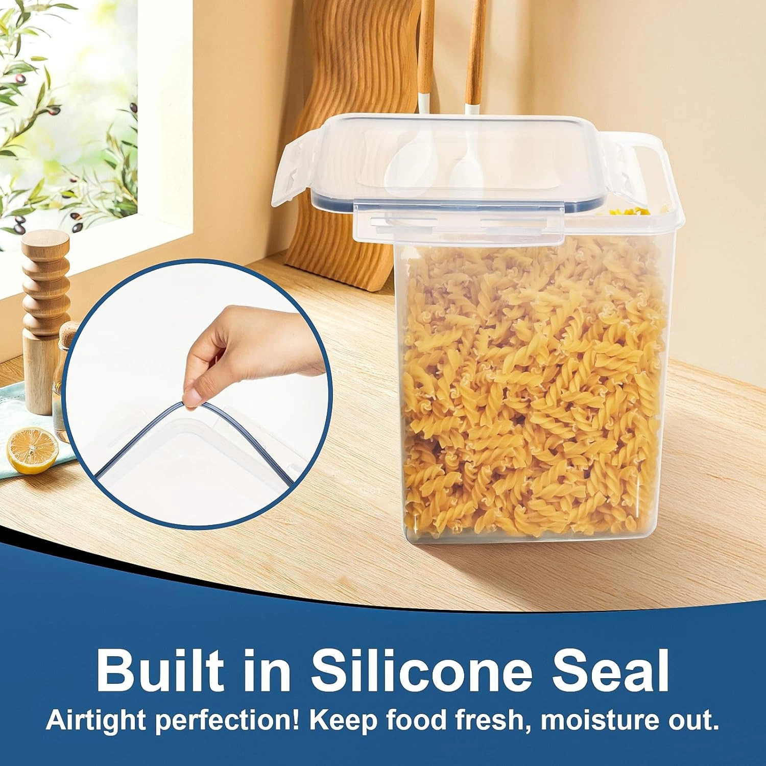 Blitz® - 4 Boîtes de Conservation Alimentaires 5,2 L Pour Cuisine & Garde-Manger Sans BPA Et Étanches