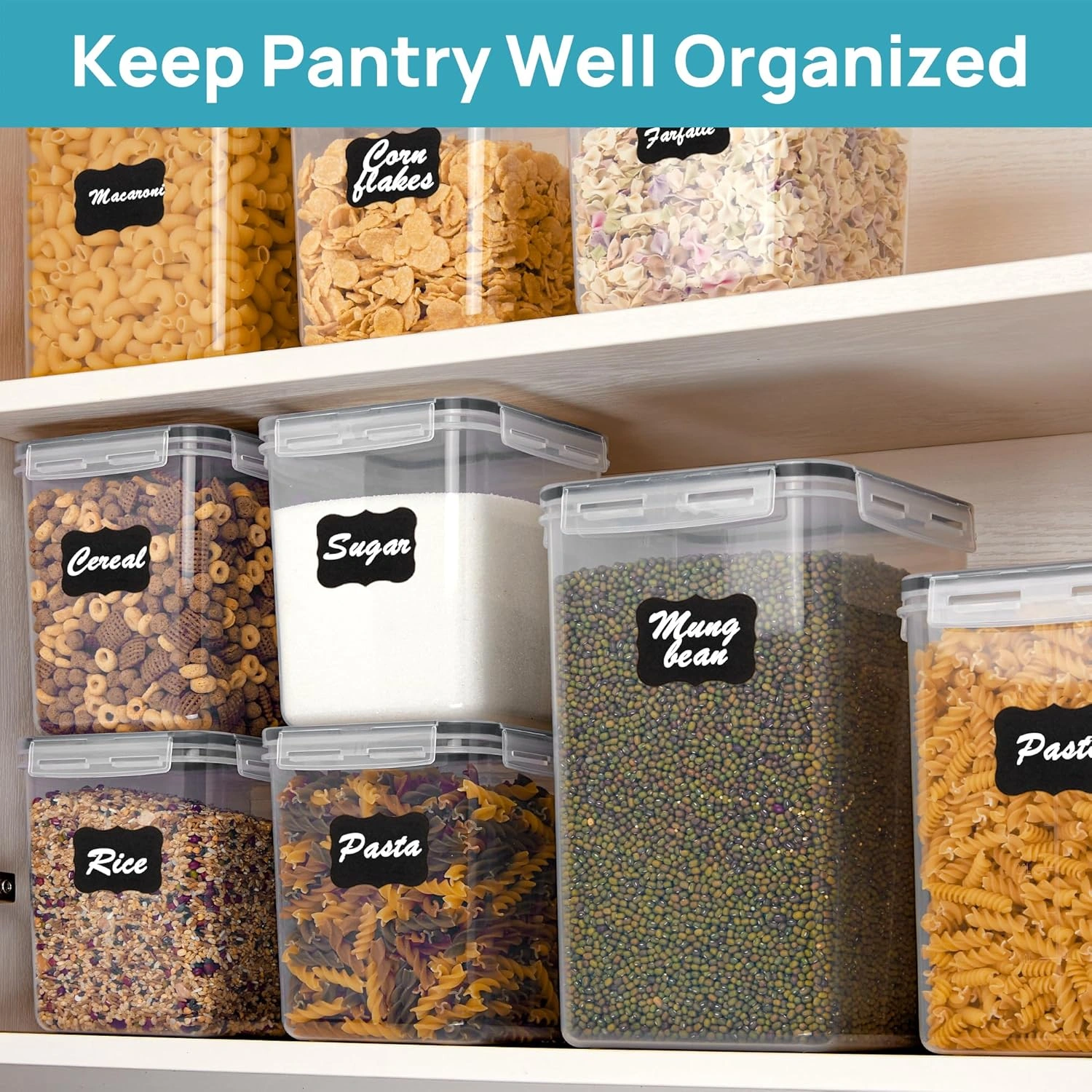 Blitz® - Set 10 Boîtes de Conservation Alimentaires Étanches Et Sans BPA Pour Cuisine & Placards