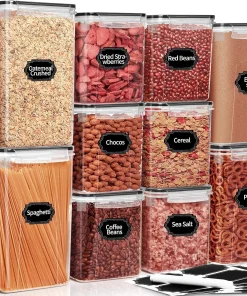 Set 10 Boîtes de Conservation Alimentaires Étanches Et Sans BPA Pour Cuisine & Placards