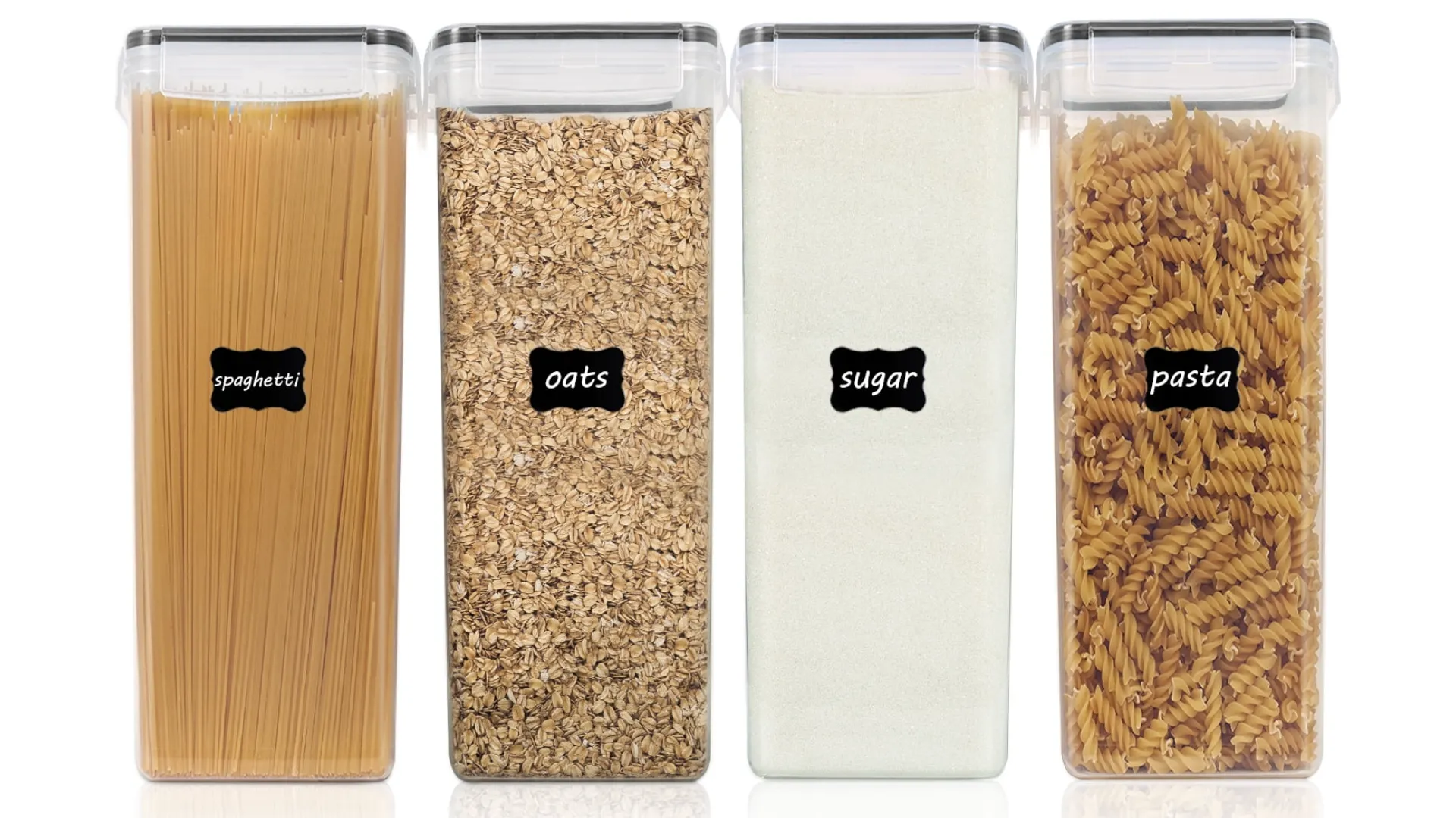 4 Boîtes de Conservation Hermétiques 2,8 L Alimentaires Sans BPA Pour Un Rangement Idéal