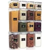 Blitz® - Set de 15 Boîtes de Rangement Alimentaire Hermétiques Avec Étiquettes Pour Cuisine et Placard