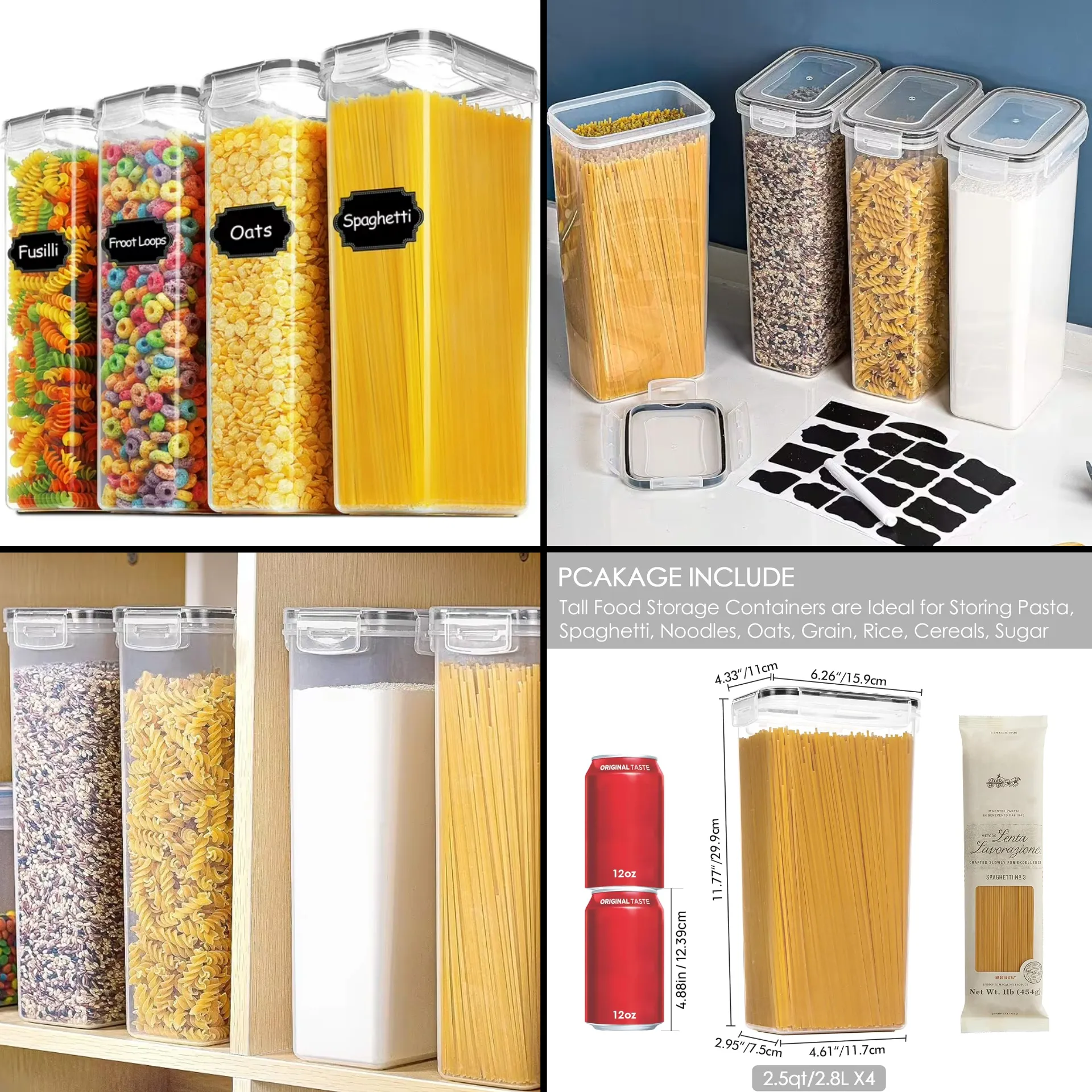 Blitz® - Boites de Rangement Hermétiques Multi Tailles Pour Maison et Cuisine Organisation Parfaite