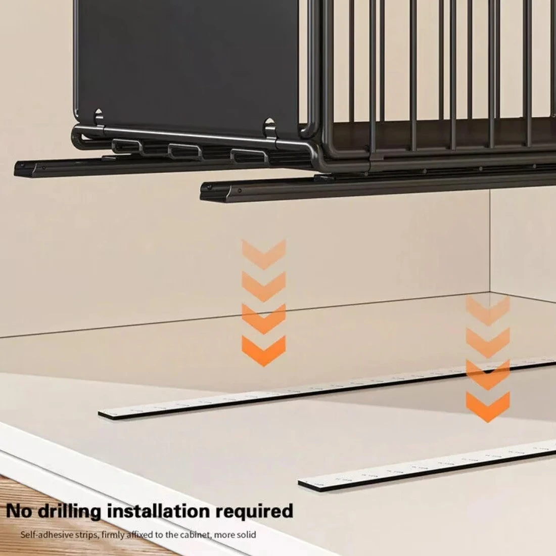 BNBR-5 - 4en1 Organisateur de Placard Coulissant Pliable acier inoxydable grande Capacité