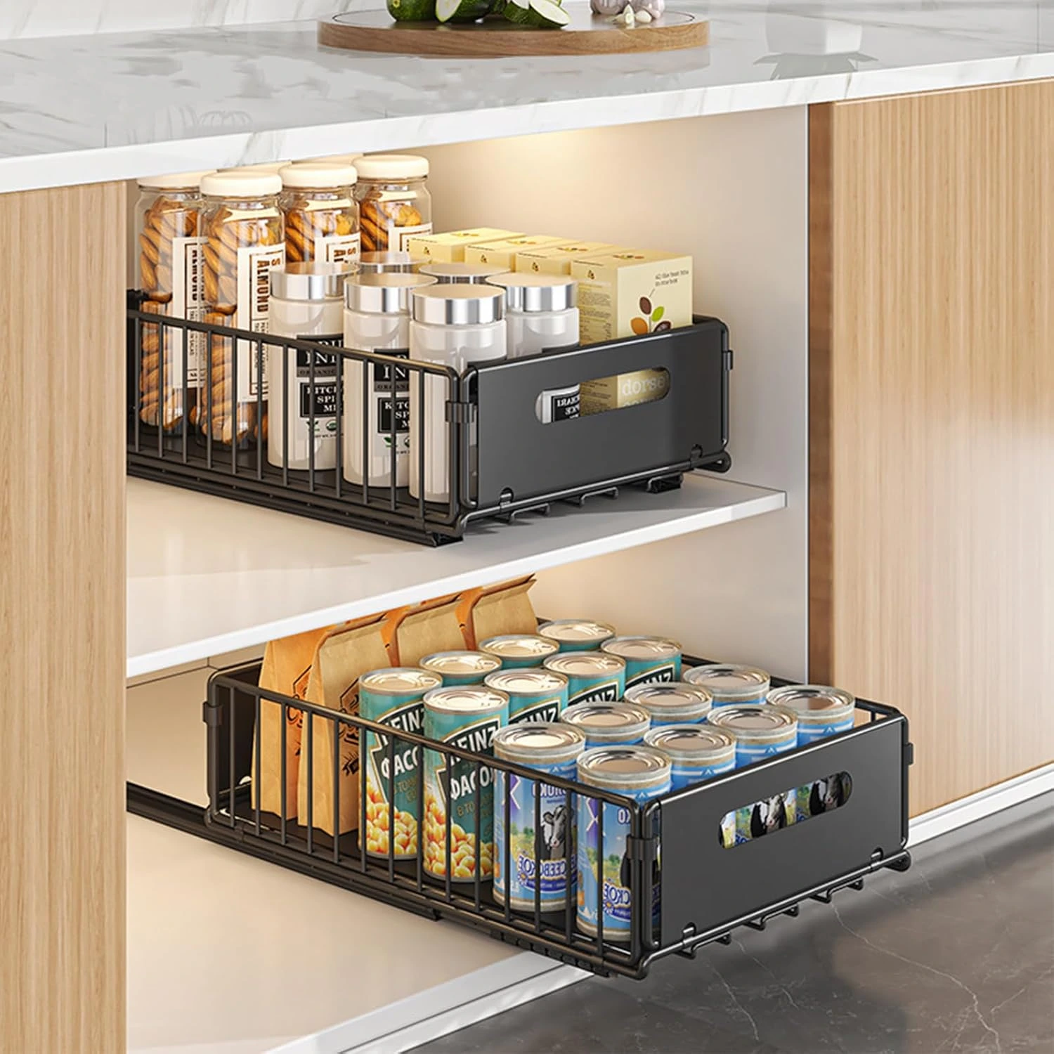 4en1 Organisateur de Placard Coulissant pliable INOX BNBR-4