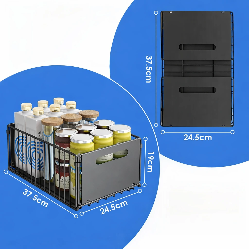 BNBR-5 - 4en1 Organisateur de Placard Coulissant Pliable acier inoxydable grande Capacité