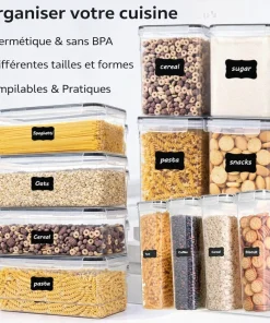 Blitz -Boîtes de Conservation Alimentaires  Multi Tailles Pour Maison et Cuisine Organisation Parfaite