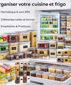Blitz® - Boites de Rangement Hermétiques Multi Tailles Pour Maison et Cuisine Organisation Parfaite