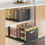 BNBR-456 - 2 Organisateurs de Placard Coulissants Pliable acier inoxydable
