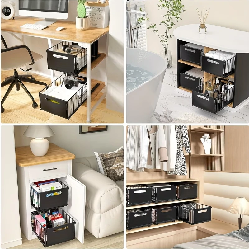 BNBR-5 - 4en1 Organisateur de Placard Coulissant Pliable acier inoxydable grande Capacité