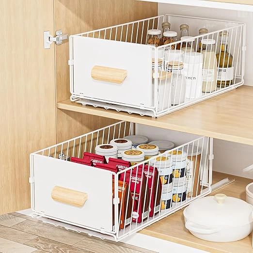 4en1 Organisateur Coulissant en INOX avec Poignée en Bambou – Rangement Cuisine Multifonctions BNBR-18 4en1 Organisateur Coulissant en INOX avec Poignée en Bambou – Rangement Cuisine Multifonctions BNBR-18