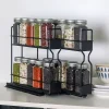 5en1 Étagère à épices extensible à 2 niveaux INOX pour cuisine BNBR-13