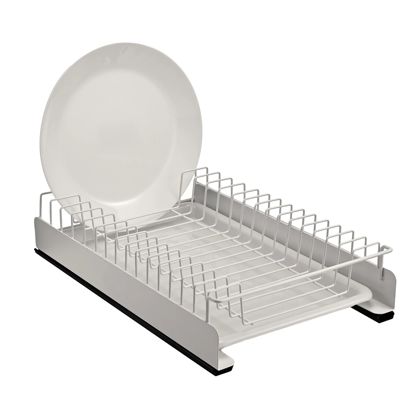 3en1 Égouttoir à vaisselle extensible avec séparateurs réglables et tiroir coulissant Multifonctions BNBR-10