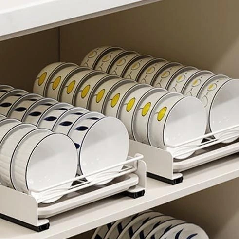 4en1 Étagère de rangement coulissante en INOX avec panier et support vaisselle multifonction BNBR-11 4en1 Étagère de rangement coulissante en INOX avec panier et support vaisselle multifonction BNBR-11