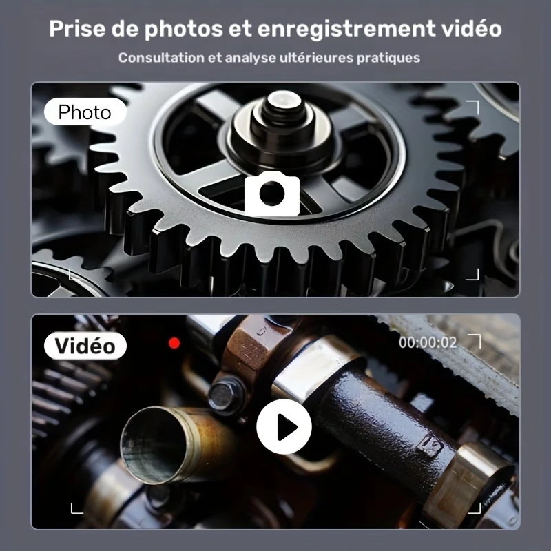 5en1 Caméra Inspection Endoscope ES01 Professionnelle avec écran HD 4.3 pouces