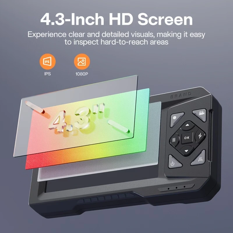 5en1 Caméra Inspection Endoscope ES01 Professionnelle avec écran HD 4.3 pouces