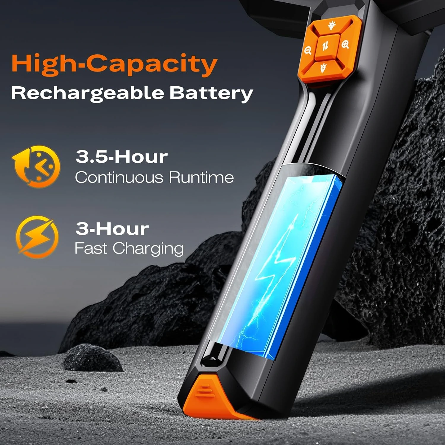6en1 Caméra Endoscope ES05 avec Lumière, boroscope portable avec écran IPS de 4,3 pouces