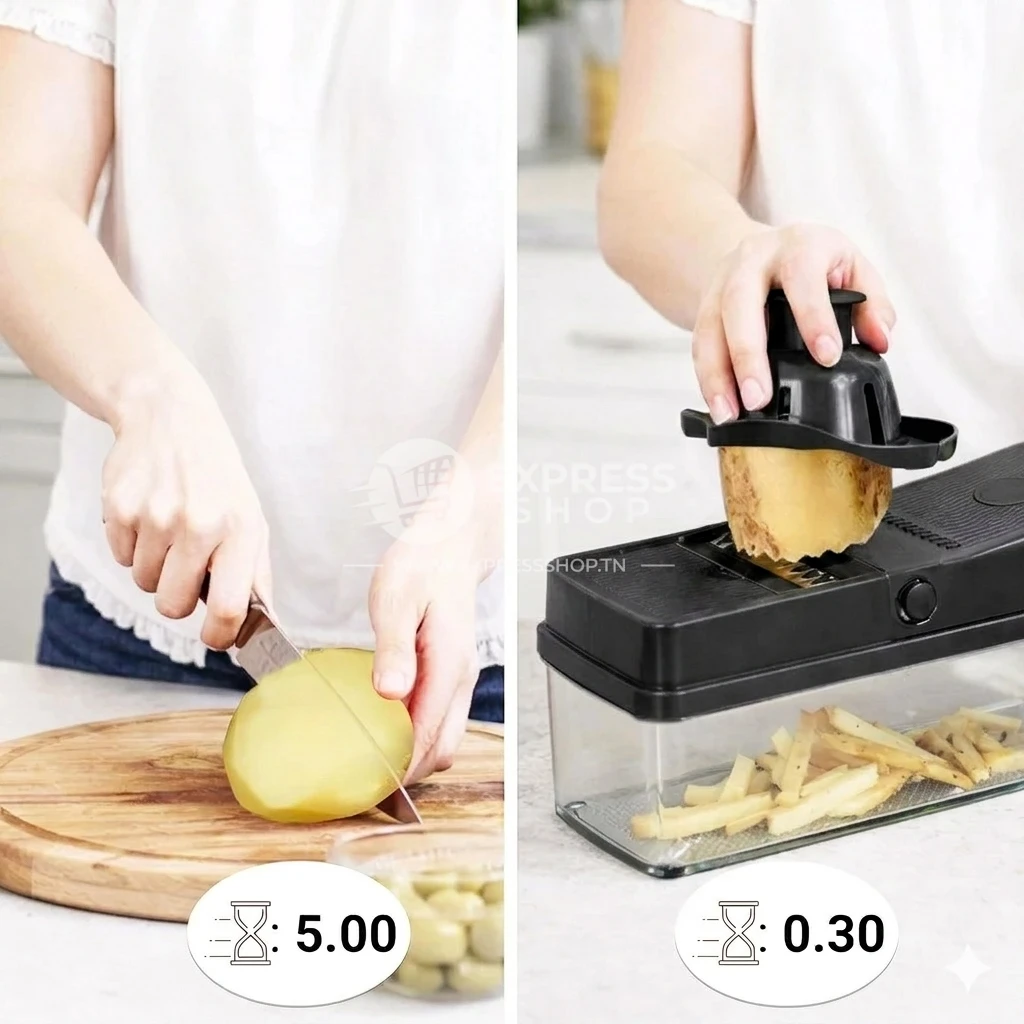 Blitz® - 15en1 Coupe-légumes et trancheuse multifonction avec lames INOX
